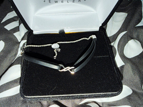 Black silver cuff infinity - silver,